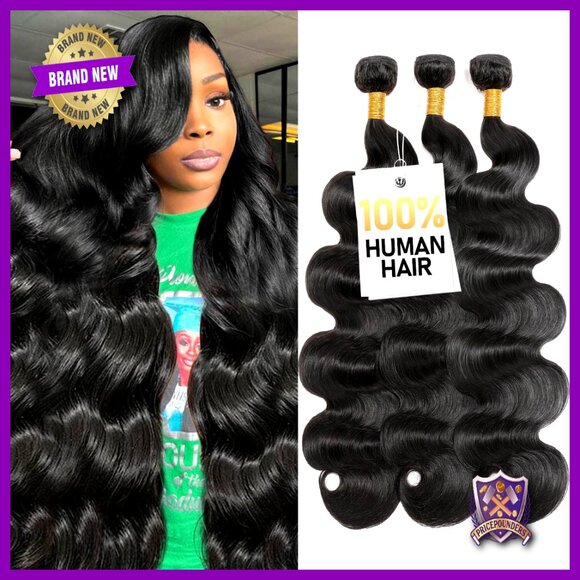 Brazilian Human Hair Bundles 18 20 22 Inch Body Wave 3 Bundles